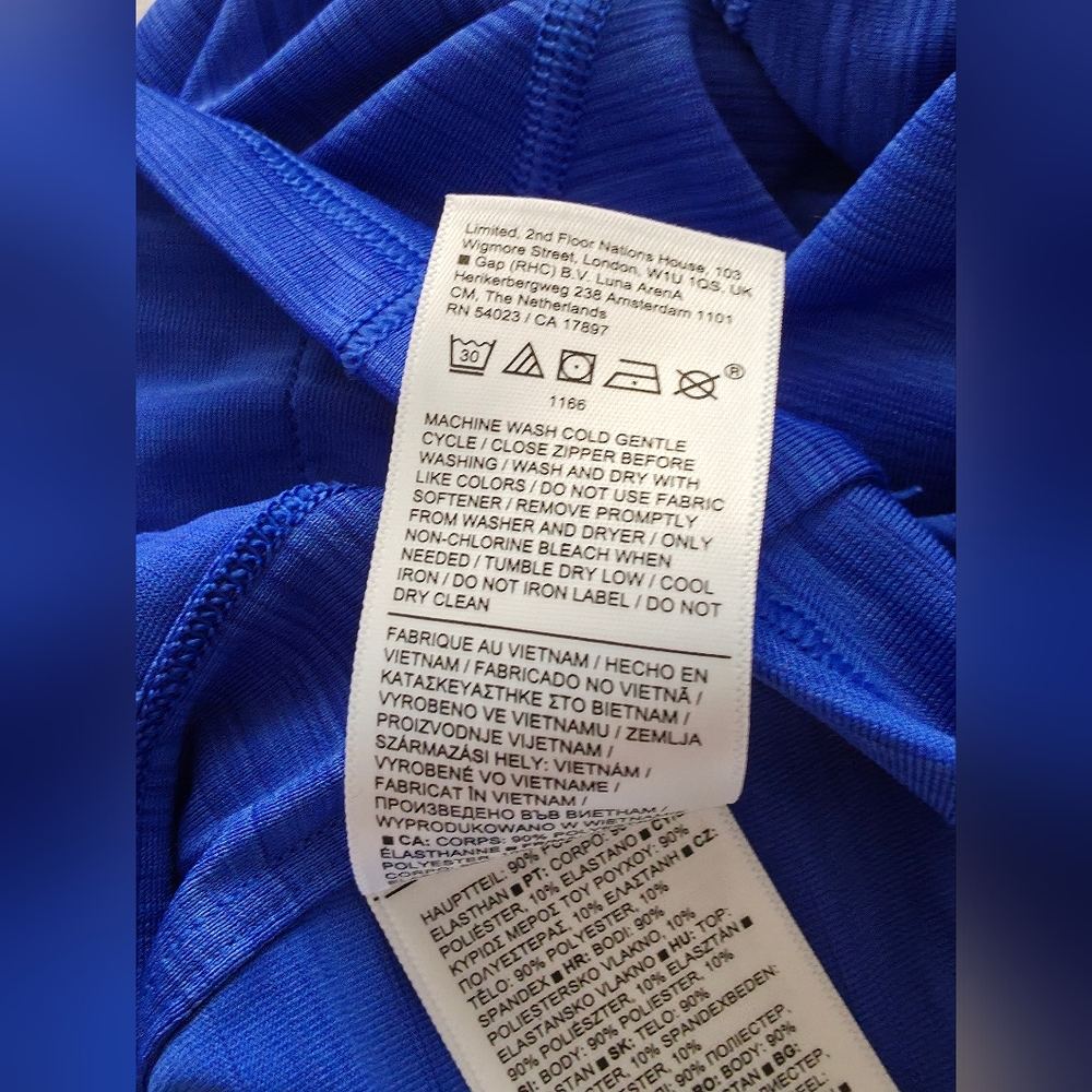 Athleta Pacifica Zip Hoodie Gorpcore Royal Blue UV Protection Coastal Athletic - Picture 8 of 8